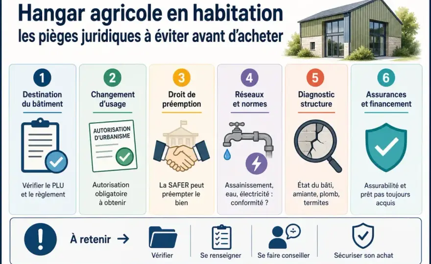 Hangar agricole avec habitation - ce que permet le PLU