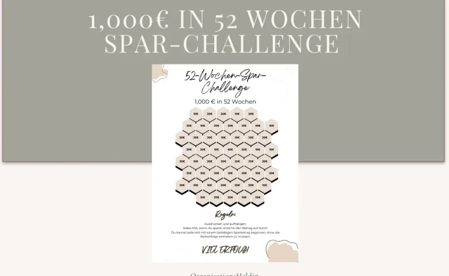 Sparplan-Vorlage zum Ausdrucken - So sparst du wirklich!