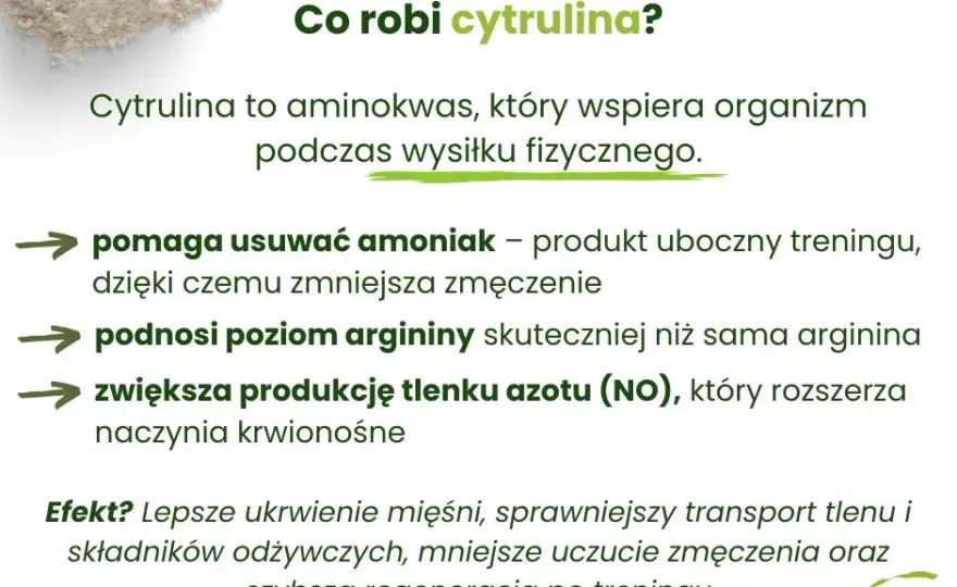 Cytrulina przed treningiem: Kiedy i jak dawkować dla pompy?