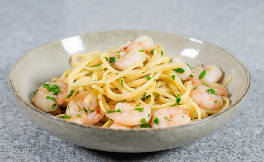Scampi recept med vitlök, chili och citron