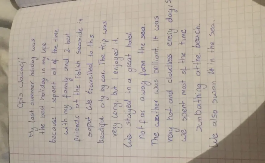 Opis wakacji po angielsku - Jak napisać go perfekcyjnie?