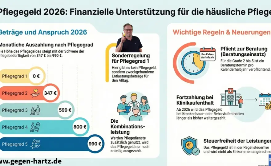 Pflegegeld verstehen - Beträge, Anspruch und Zuschüsse