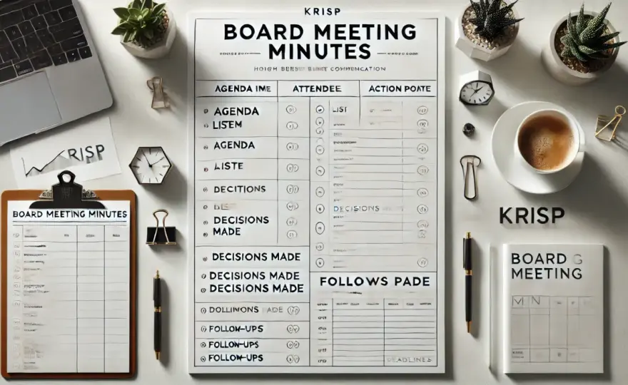 Board Meeting Minutes - Crafting Records That Protect Your Board