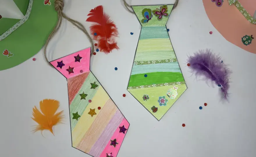 Krawatte basteln - einfache Ideen für Kinder und Fasching