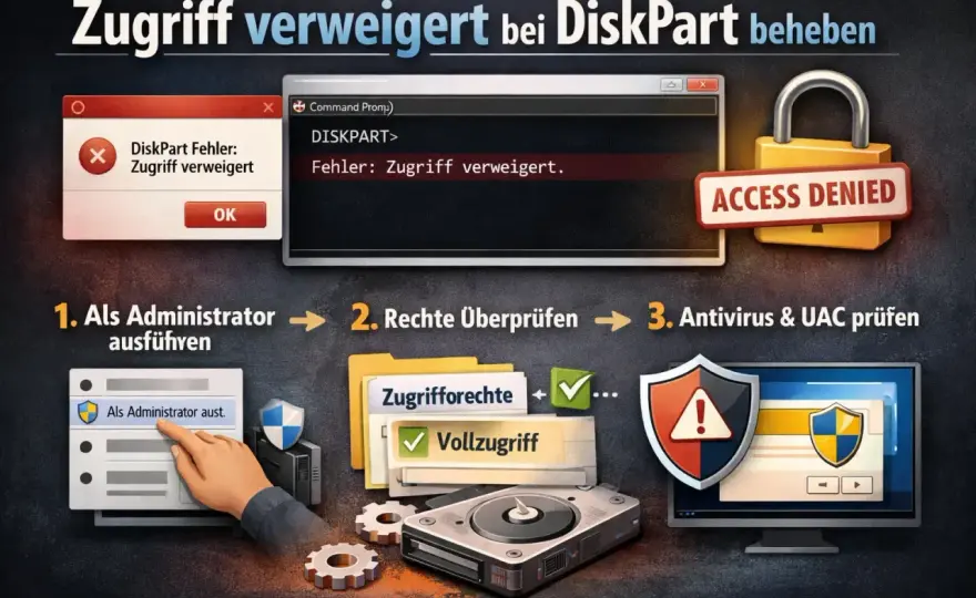DiskPart Zugriff verweigert – Ursachen & Lösungen finden