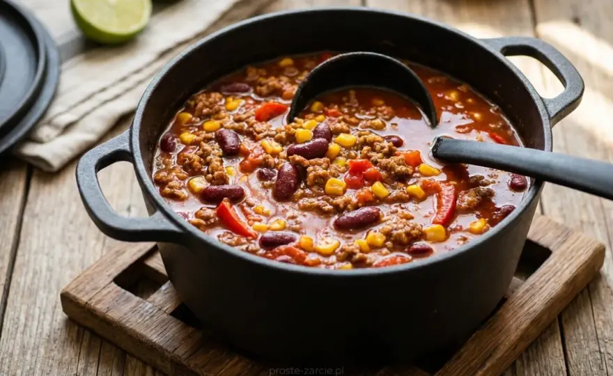 Chili con carne z mięsem mielonym - prosty obiad z jednej patelni