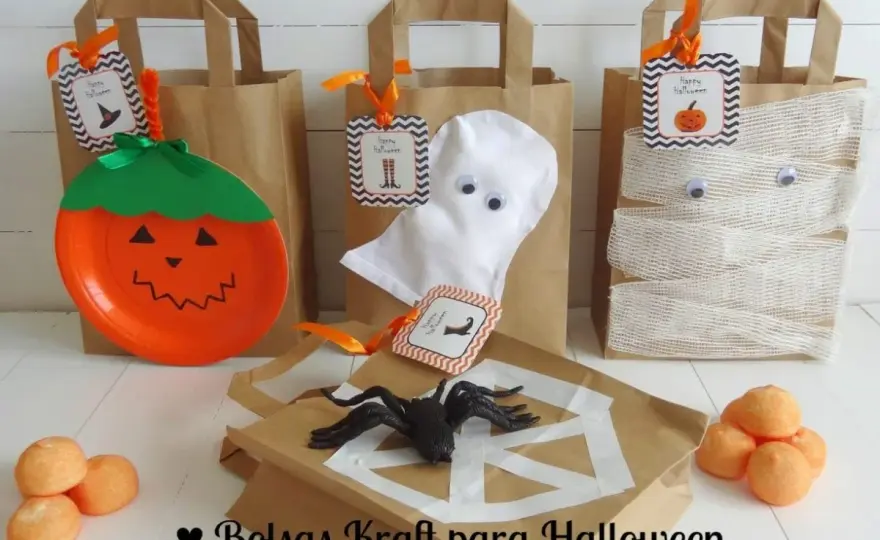 Dulce o truco - bolsas y manualidades fáciles para Halloween