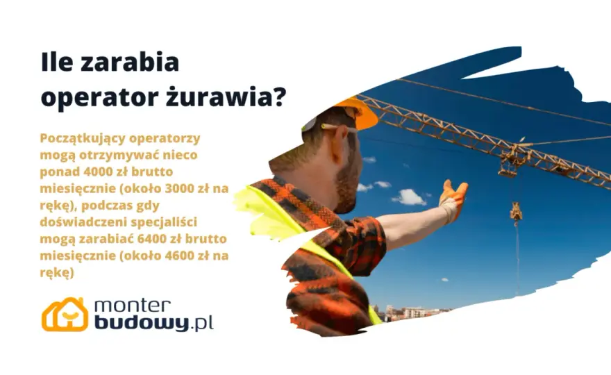 Ile zarabia operator żurawia - Sprawdź realne stawki i medianę