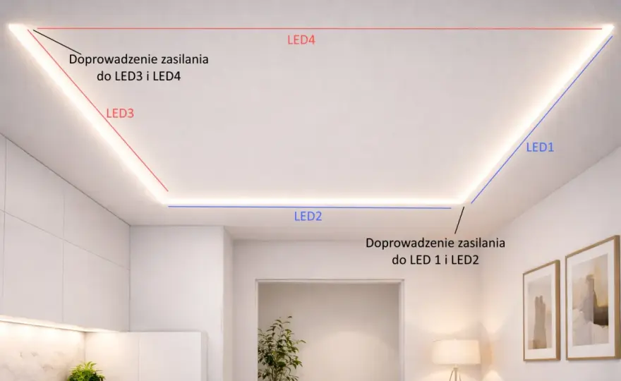 Zasilanie taśmy LED z dwóch stron - Czy to rozwiązanie dla Ciebie?