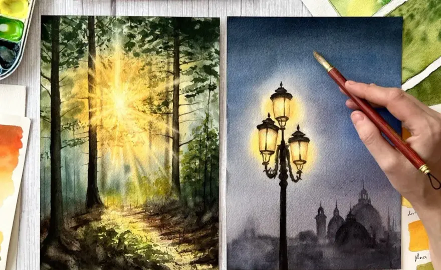 Aquarelle pour débutants - Maîtrisez l'eau et la lumière