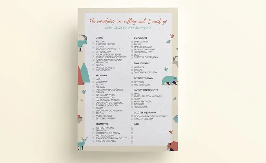 Co zabrać w góry? Kompletna checklista na każdą porę roku!