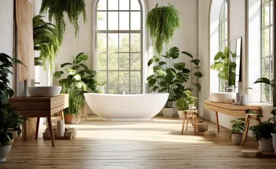 Łazienka biało drewniana: Nowoczesny i przytulny design