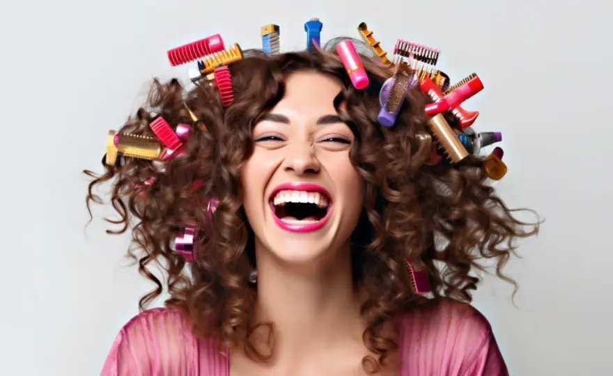 Loki na papiloty - jak kręcić włosy na papiloty, efekt curly girl