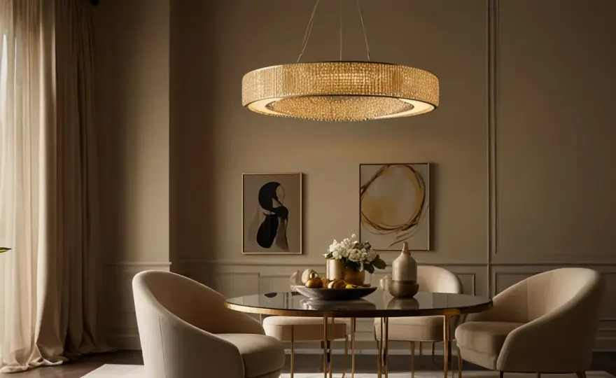 Lampa wisząca ring: Czy złota lampa wisząca ring jest modna?