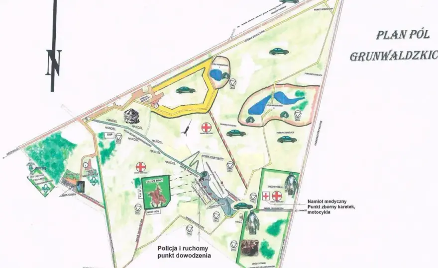 Mapa historycznej bitwy pod Grunwaldem - poznaj dokładną lokalizację pola walk