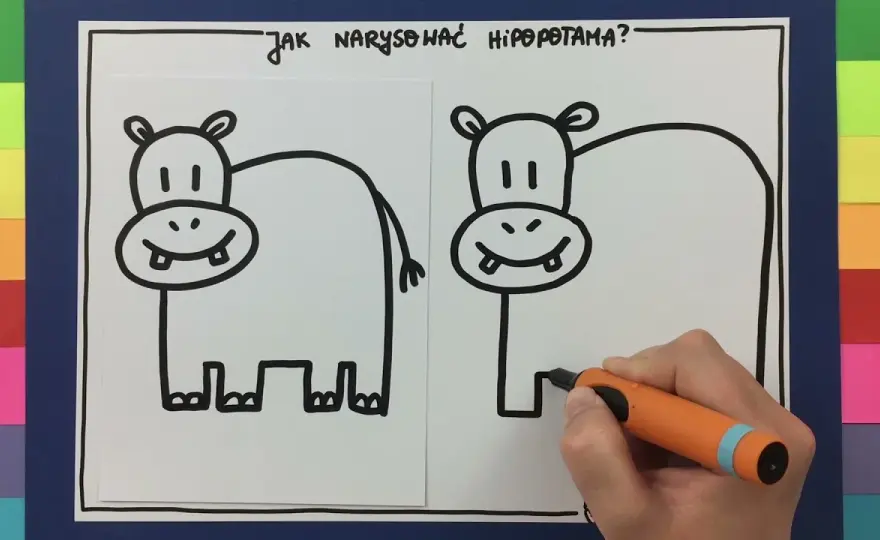 Jak narysować hipopotama w prosty sposób - krok po kroku i porady