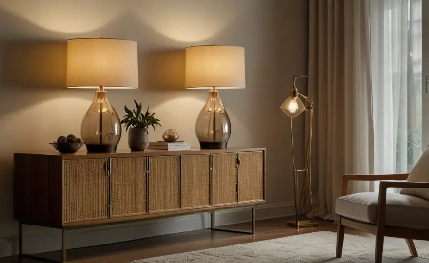Lampka na komodę: Jakie lampy na komodę do salonu są modne?