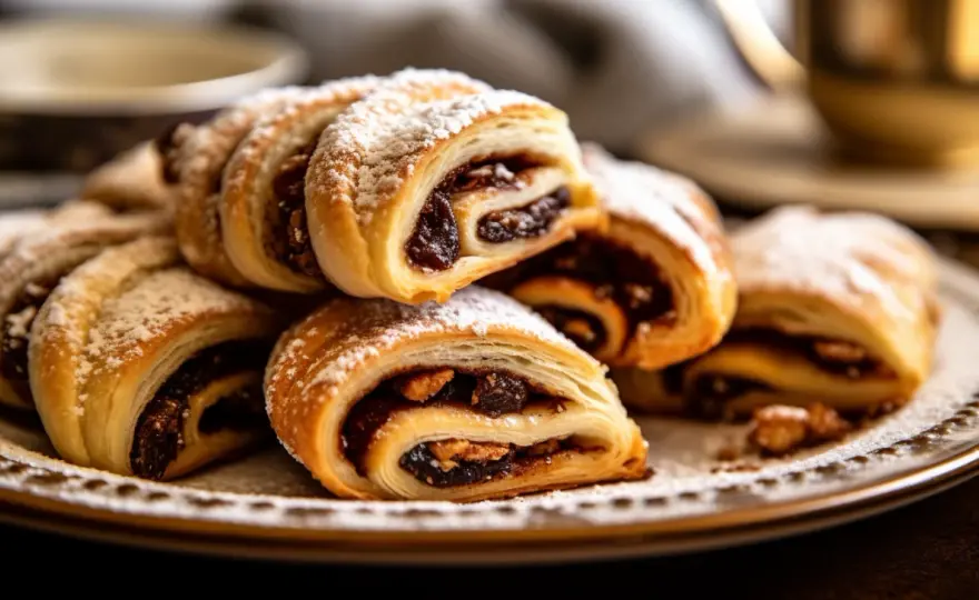 Przepis na rugelach: słodka przekąska z orzechowym nadzieniem.