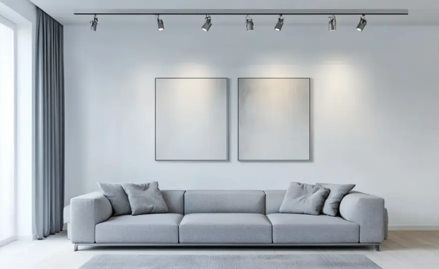 Lampa na szynie - designerska lampa sufitowa na szynie do wnętrza