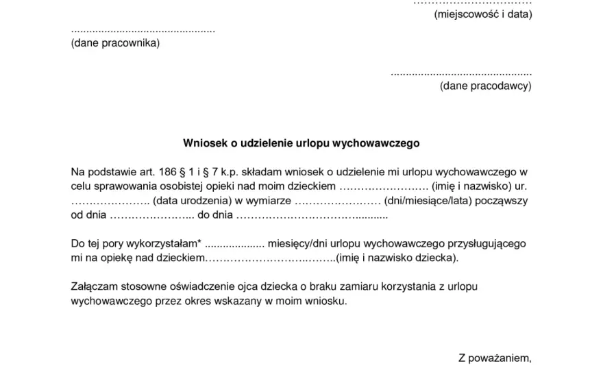 Jak uniknąć błędów przy wypełnianiu wniosku o urlop wychowawczy – praktyczne wskazówki