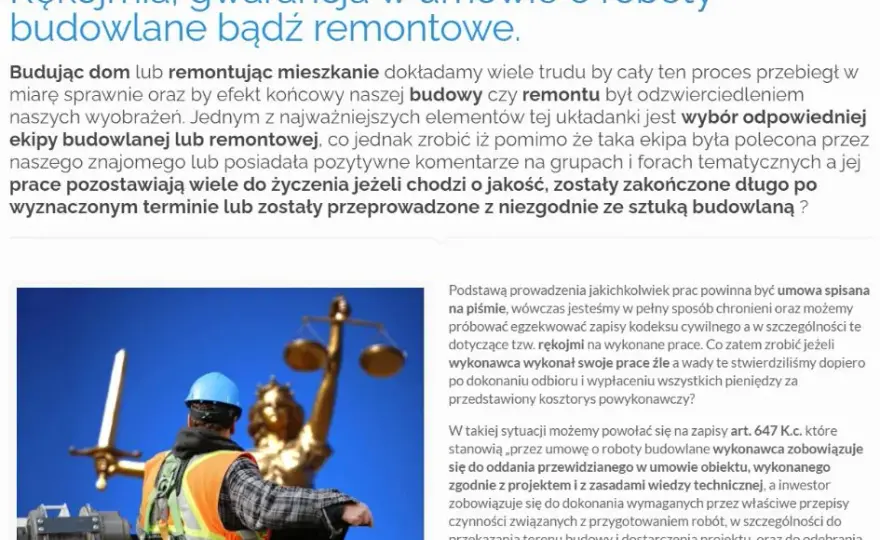 Rękojmia na Roboty Budowlane: Porównanie z Okresem Gwarancji i Gwarancją Budowlaną
