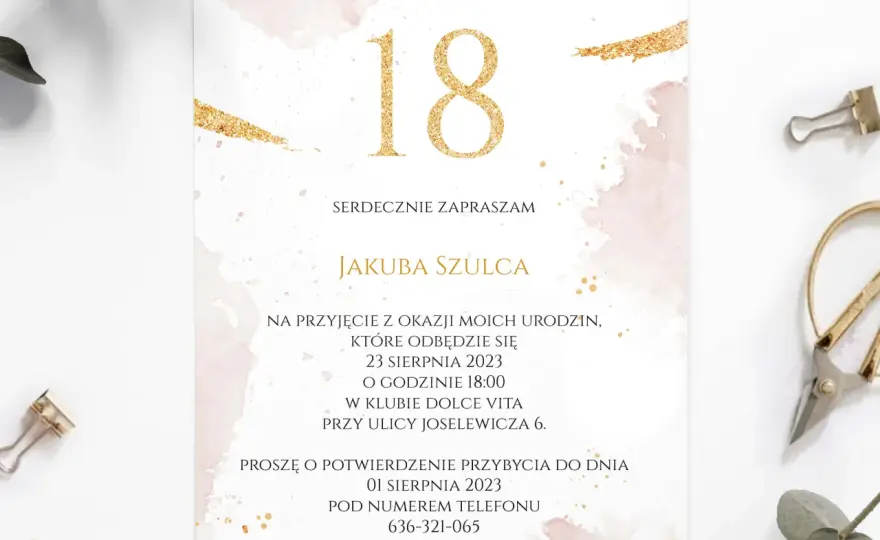 Jak napisać idealne zaproszenie na 18 dla chrzestnej – wzory i porady