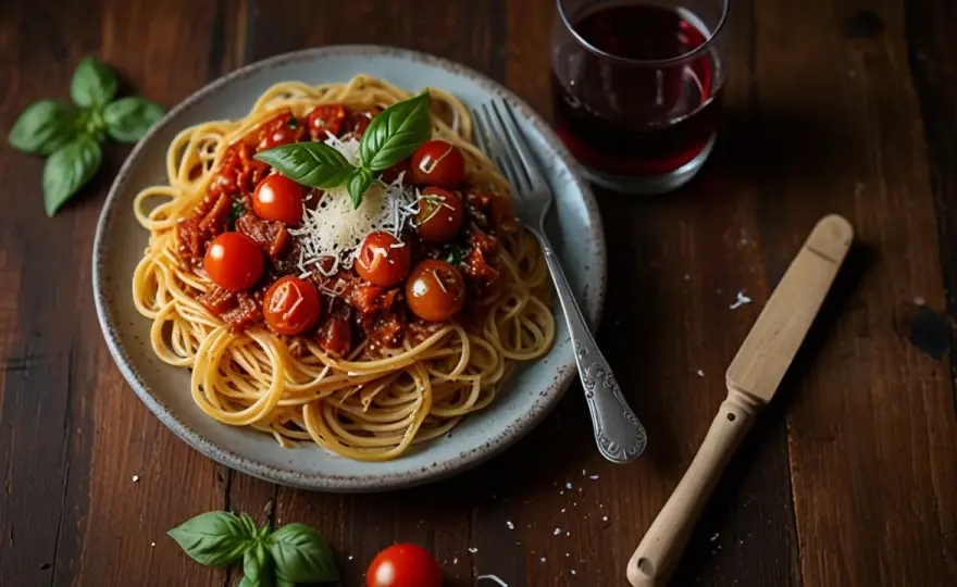 Makaron z pomidorami i parmezanem: Prosty przepis na aromatyczne danie