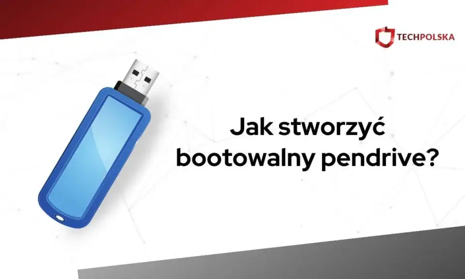 Niebieski pendrive, gotowy do stworzenia bootowalnego pendrive z systemem operacyjnym.