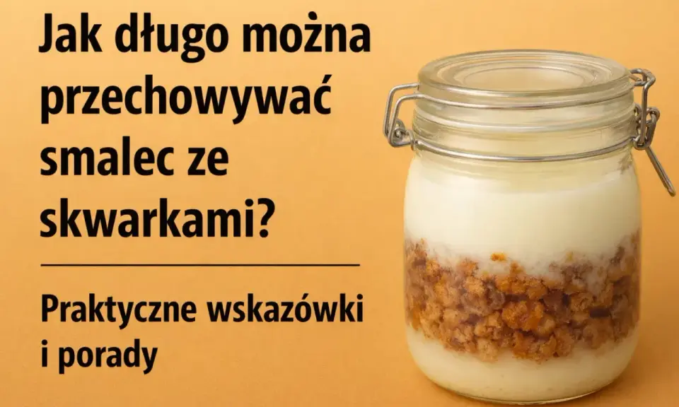 Smalec ze skwarkami w słoiku. Dowiedz się, ile może stać smalec w lodówce, by zachować świeżość. Praktyczne wskazówki.