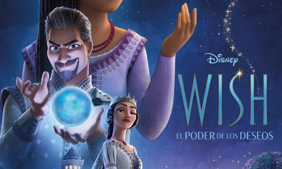 Rey Magnífico sostiene una esfera brillante, presagiando el poder de los deseos en Disney Wish.