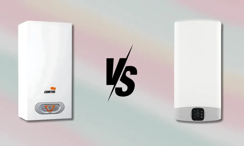 Comparativa: calentador de gas o eléctrico. Dos modelos modernos, uno de Cointra y otro de Ariston, listos para calentar tu hogar.