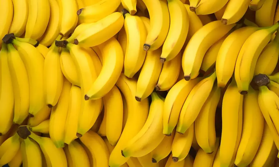 Mnóstwo dojrzałych bananów, które mają umiarkowany indeks glikemiczny.