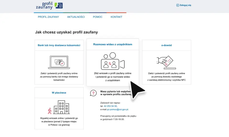 Jak założyć profil zaufany: przez bank, rozmowę wideo z urzędnikiem, e-dowód lub w placówce.