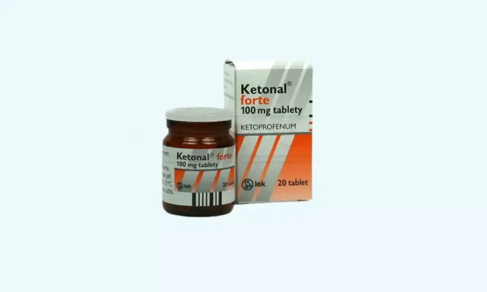 Ketonal forte, lek przeciwzapalny, zawiera ketoprofen. Opakowanie zawiera 20 tabletek.