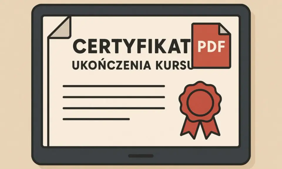 Certyfikat ukończenia kursu PDF. Zdobądź go dzięki darmowemu kursowi fotografii online i zdobądź certyfikat!