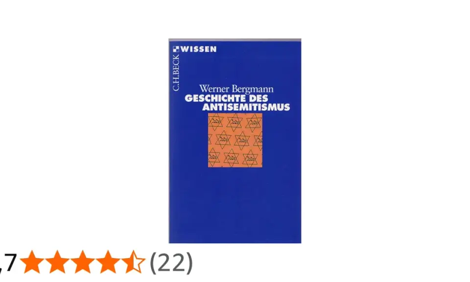 Buchcover "Geschichte des Antisemitismus" von Werner Bergmann. Die Darstellung zeigt die Entwicklung des Antisemitismus im Kaiserreich und darüber hinaus.