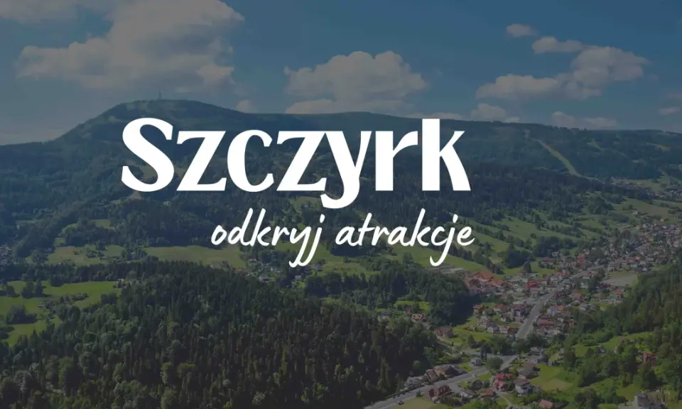 Widok na górskie miasteczko Szczyrk z lasami i polami. Odkryj szczyrk atrakcje i piękno Beskidów.