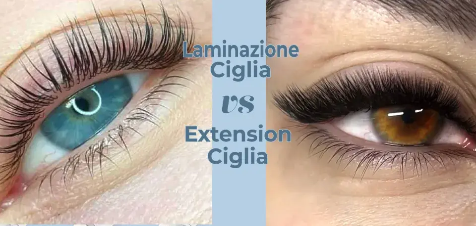 Occhi con ciglia laminate e ciglia extension. Scopri come allungare le ciglia in casa con questi trattamenti.