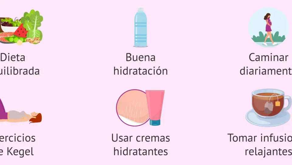 Consejos para la semana 28: dieta equilibrada, hidratación, caminar, ejercicios de Kegel, cremas y tés relajantes.