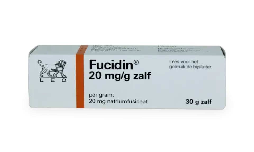 Opakowanie maści Fucidin 20 mg/g z logo LEO.