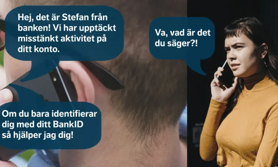 Bedragare kan få tag på telefonnummer via dataintrång eller genom att köpa listor. Här ser vi ett exempel på ett bedrägeriförsök.