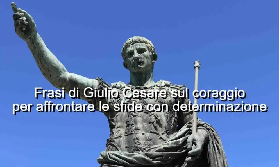 Statua di Giulio Cesare, che ispira coraggio e determinazione per affrontare le sfide. Io sono Cesare.
