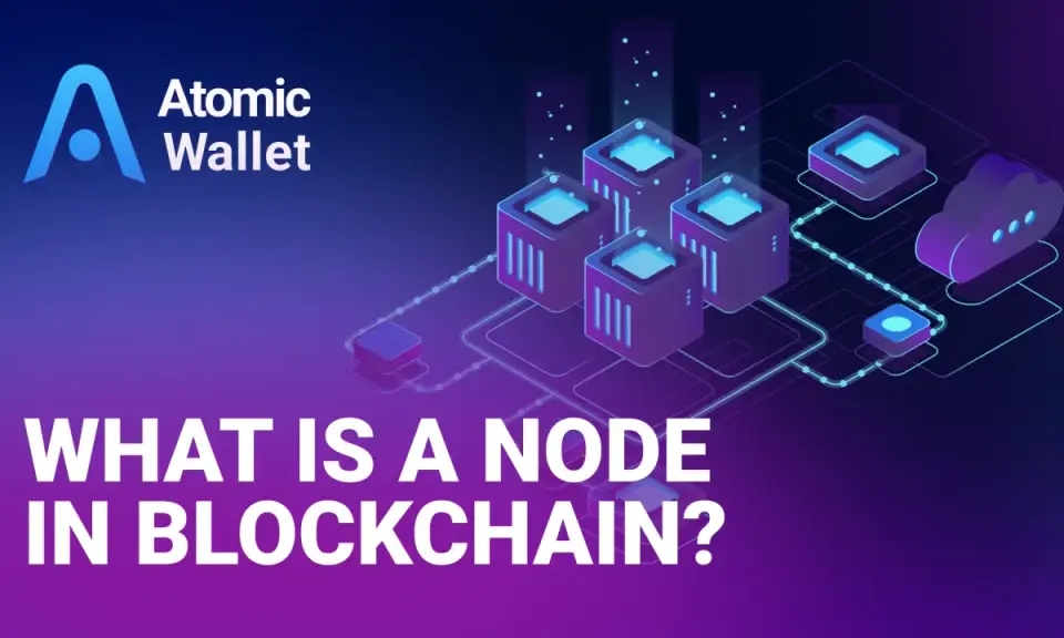 Co to jest node w blockchainie? Grafika przedstawia sieć połączonych serwerów i chmurę, symbolizującą rozproszoną technologię.