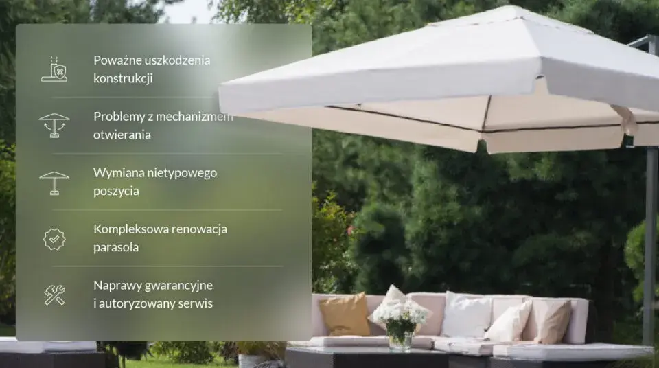Naprawa parasola ogrodowego: Sklej poszycie i stelaż jak ekspert
