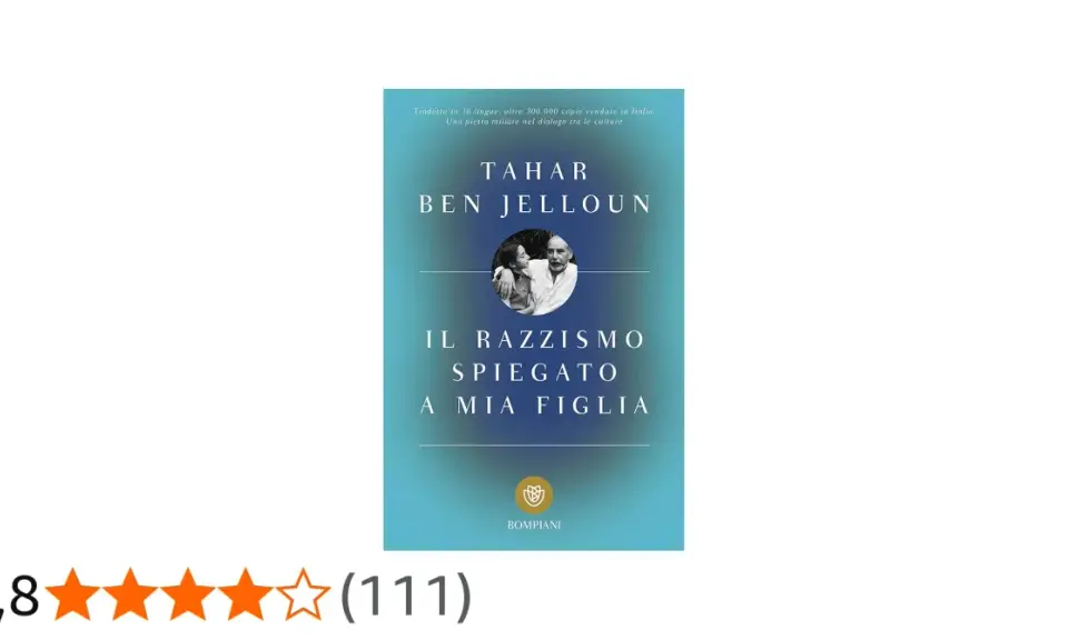Copertina del libro "Il razzismo spiegato a mia figlia" di Tahar Ben Jelloun, un'opera fondamentale per comprendere il razzismo.