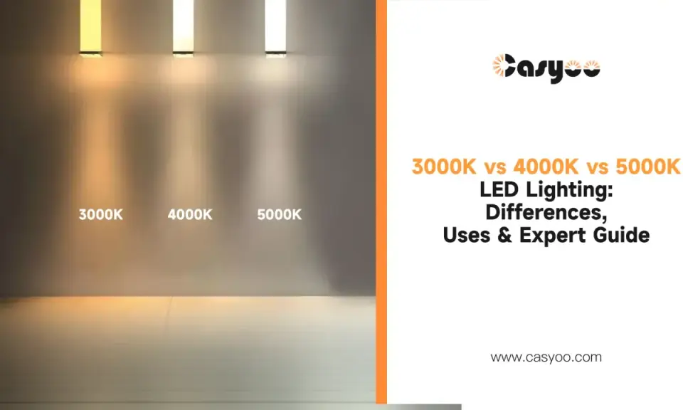 Comparaison de la **4000k couleur** de l'éclairage LED : 3000K, 4000K et 5000K. Guide des différences et utilisations.