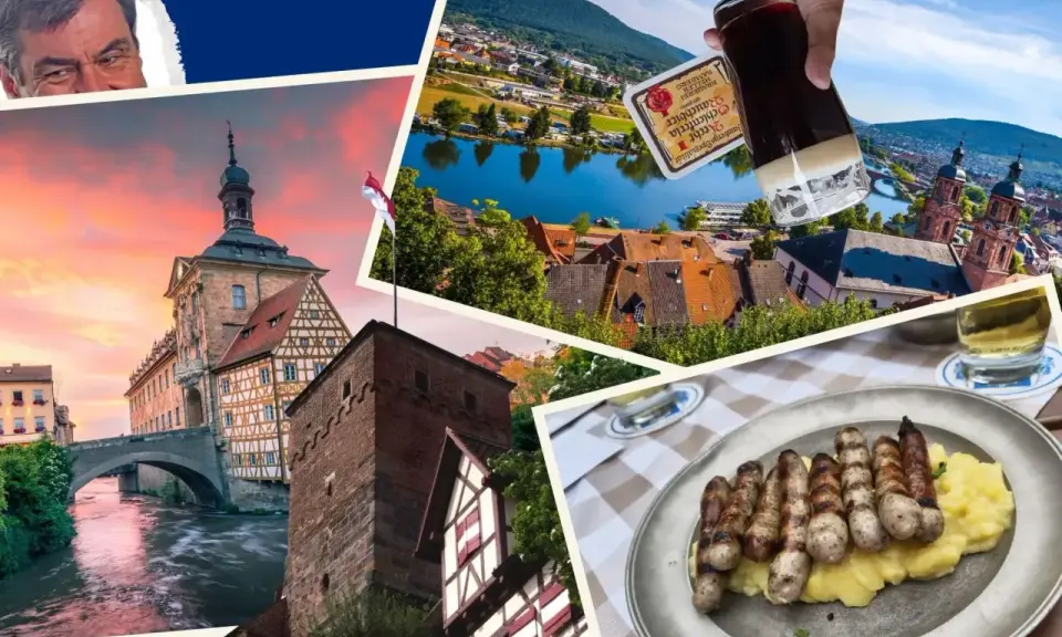 Bilder aus Franken: Bamberger Rathaus, Bier, Bratwürste und malerische Landschaften. So sehen Franken aus!