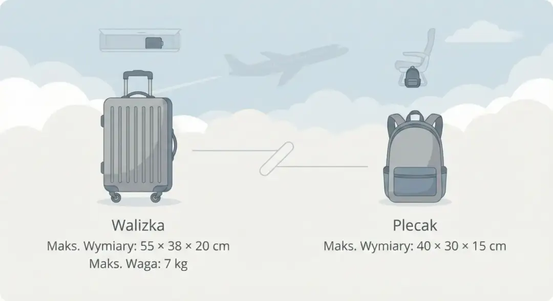 Bagaż podręczny - wymiary, płyny i zasady pakowania bez dopłat