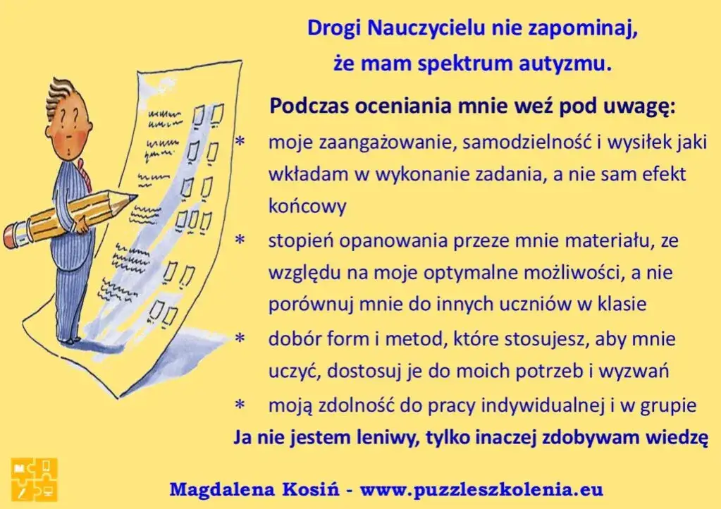 Jak oceniać zachowanie ucznia z zespołem Aspergera bez błędów?