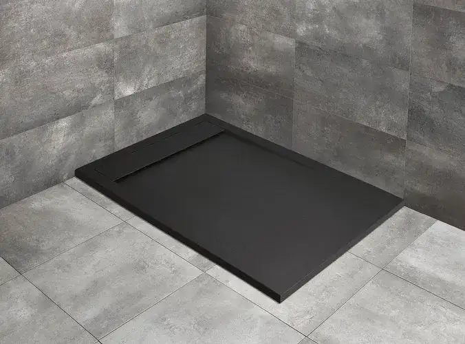 Brodzik 120x90 konglomerat czarny - idealne rozwiązanie do łazienki